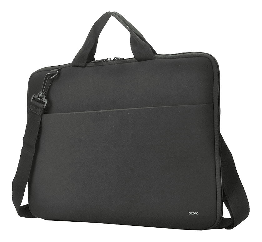 DELTACO - Neoprene Laptop sleeve 15.6-16" handles, shoulder strap, black