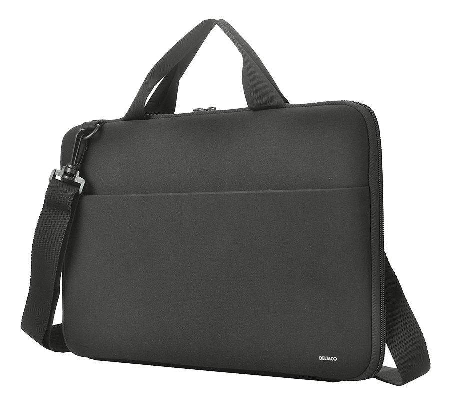 DELTACO - Neoprene Laptop Sleeve 11,6-12" handles, shoulder strap, black