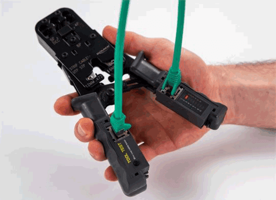 DELOCK - Crimp tool with stripper and network tester for 8P (RJ45), 6P (