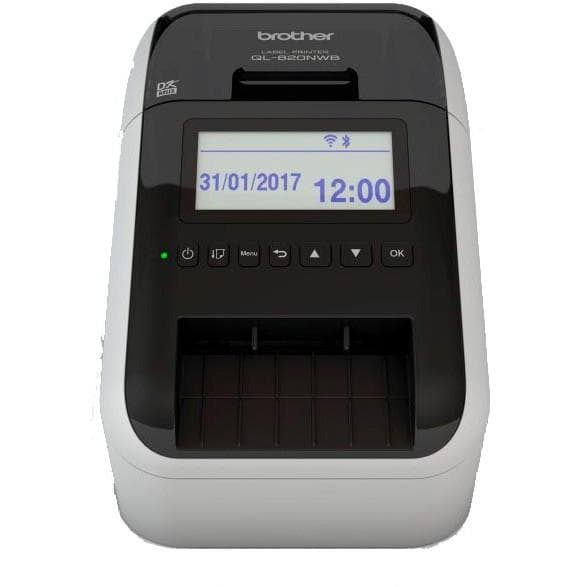 BROTHER - QL-820NWBC Label Printer 176mm/sec Wi-Fi Ethernet Bluetooth AirPrint and LCD display