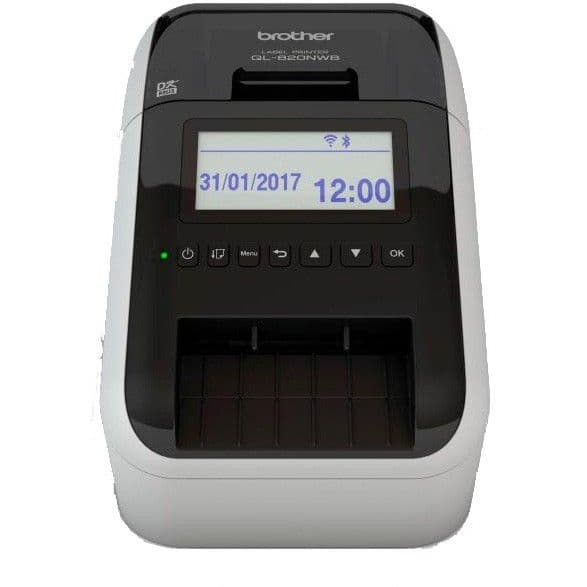 BROTHER - QL-820NWBC Label Printer 176mm/sec Wi-Fi Ethernet Bluetooth AirPrint and LCD display