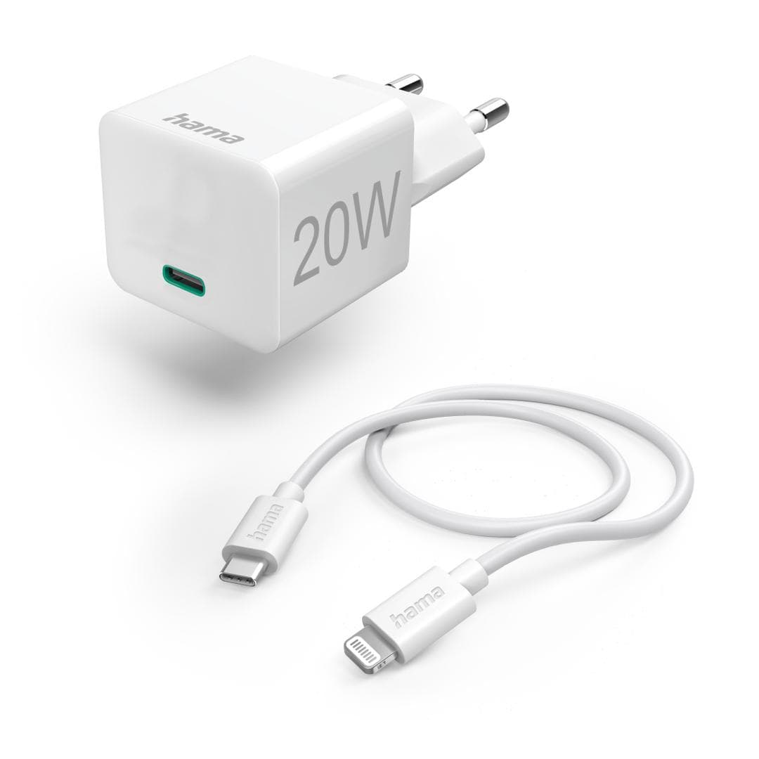 HAMA - Charger 220V Lightning PD 20W White 1.0m