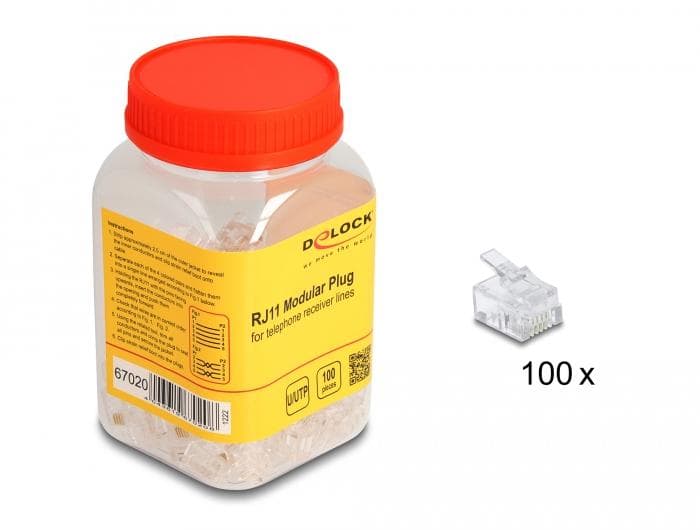 DELOCK - RJ11 Modular Plug 100 pcs