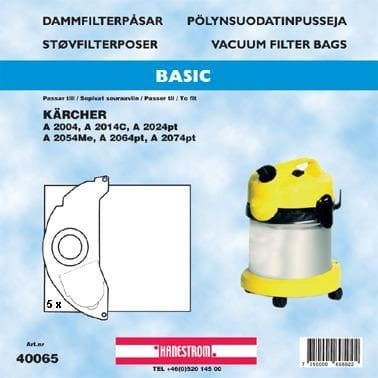HANESTRÖM - Dammsugarpåsar Hanestrom Kärcher  WD4