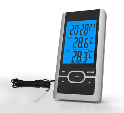 HANESTRÖM - Inne/ute termometer med klocka