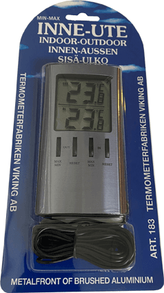 HANESTRÖM - Inne ute termometer alu front