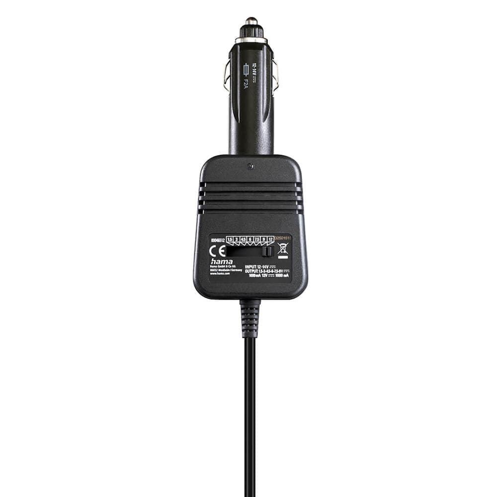 HAMA - Power Supply Unit for Cars 1000mA 12W Max 12V Stab.