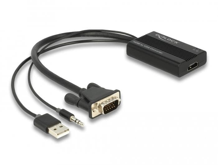 DELOCK - HDMI to VGA Adapter with Audio 25 cm