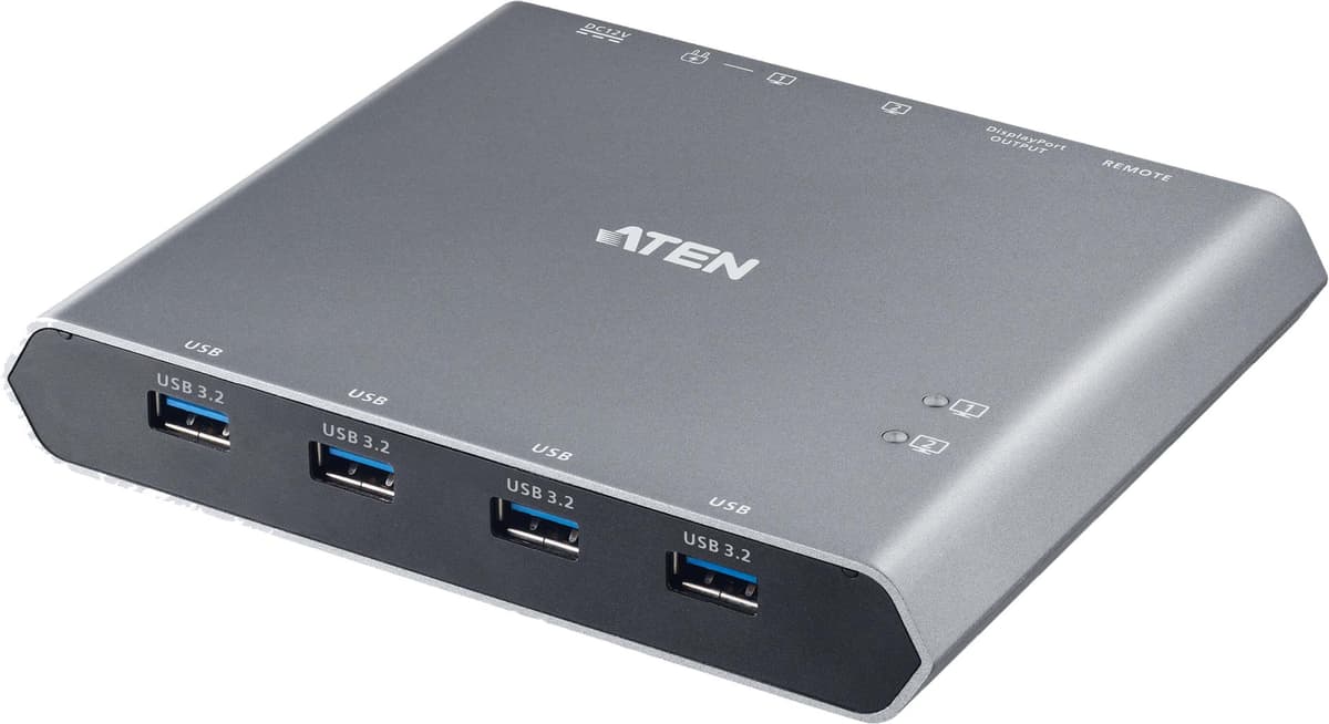 ATEN - 2-Port USB-C 4K DisplayPort KVM Dock Switch