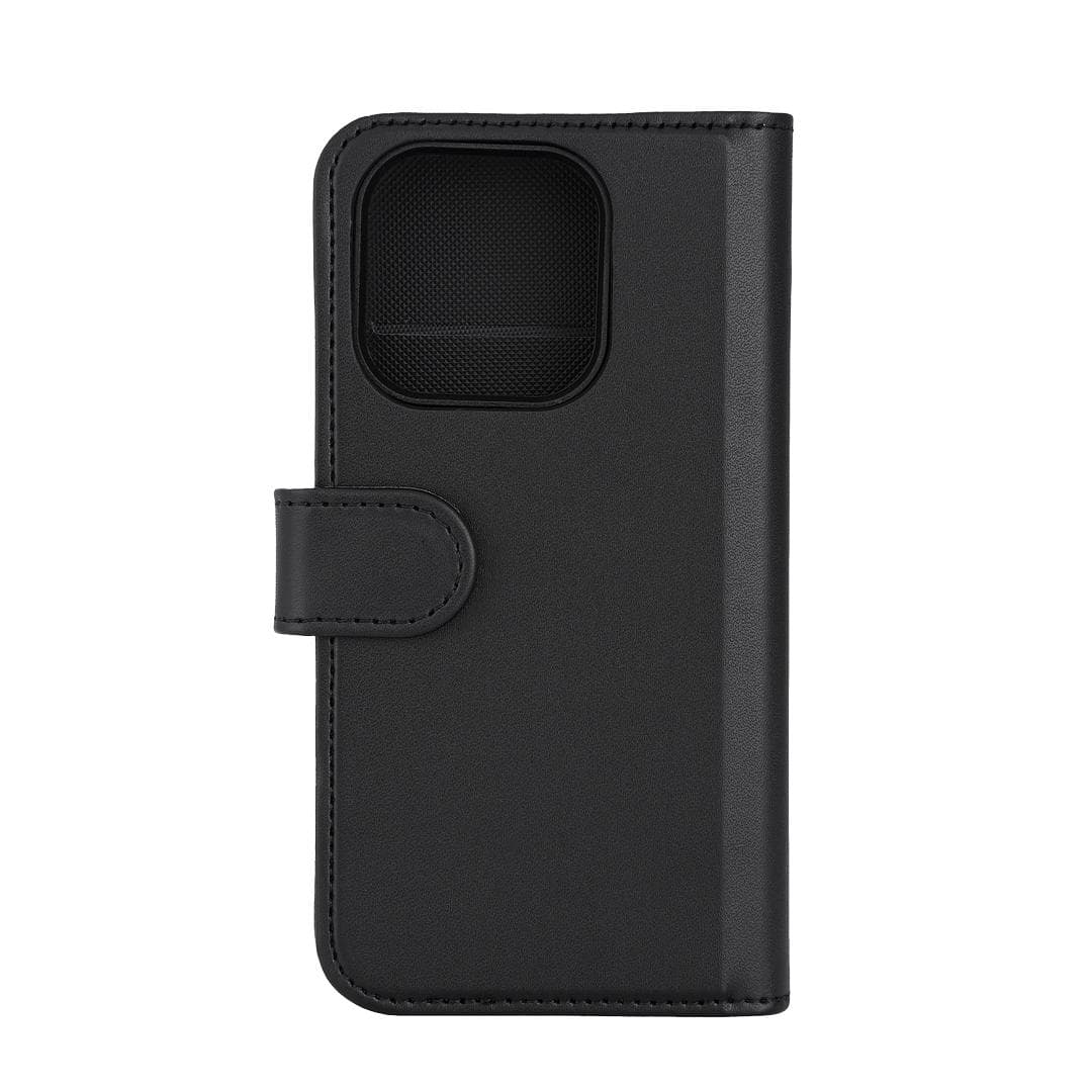 DELTACO - Wallet case, 2-in-1, iPhone 15 Pro, magnetic cover, black