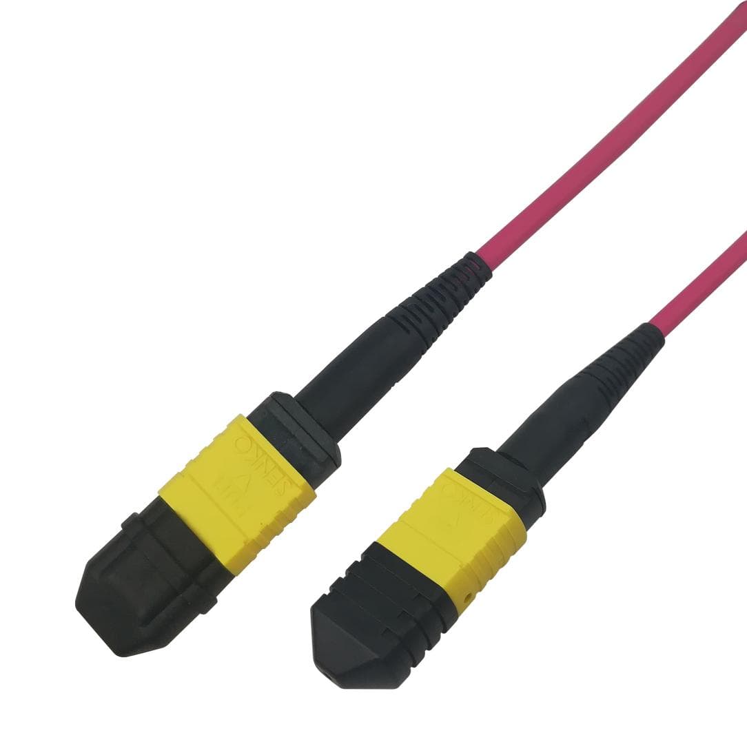 DELTACO - MPO12-MPO12 fiber cable, type B, OM4, 1m