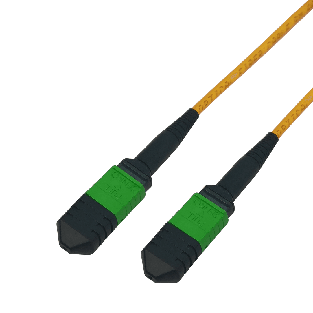 DELTACO - MPO12-MPO12 fiber cable, type B, OS2, 1m