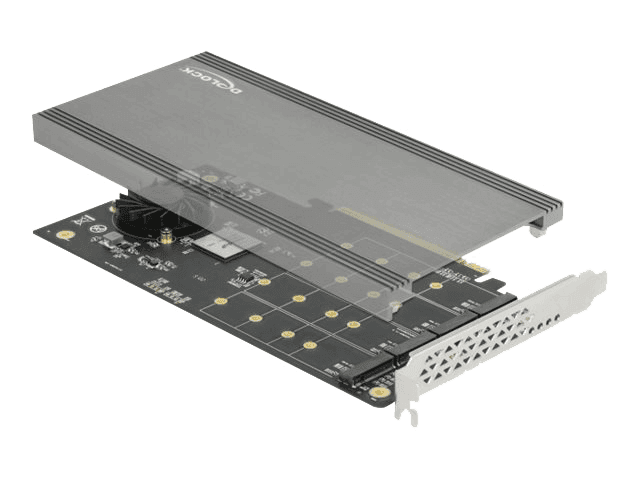 DELOCK - PCI Express x16 Card to 4 x internal NVMe M.2 Key M