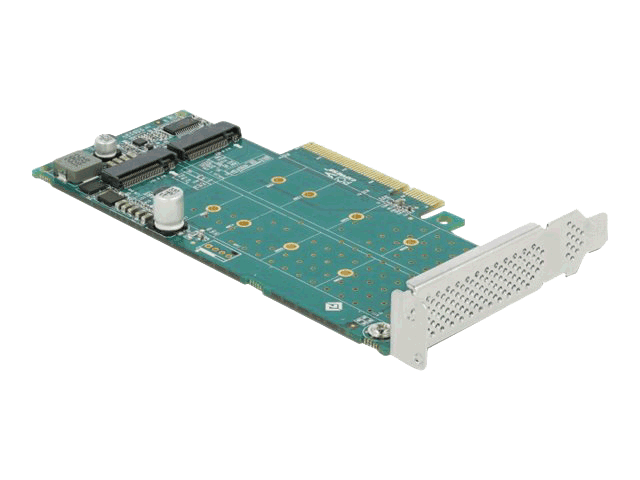 DELOCK - PCI Express x8 Card to 2 x internal NVMe M.2 Key M - Bifurcation Lagringskontrol