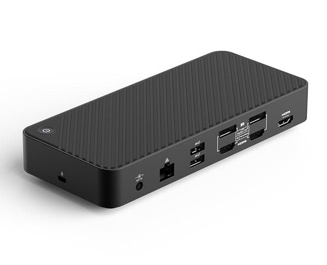 DELTACO - DisplayLink docking station, triple display, PD 100 W, black