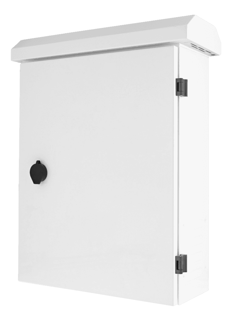 DELTACO - Lockable wall cabinet, 350x140x450mm, IP55, white