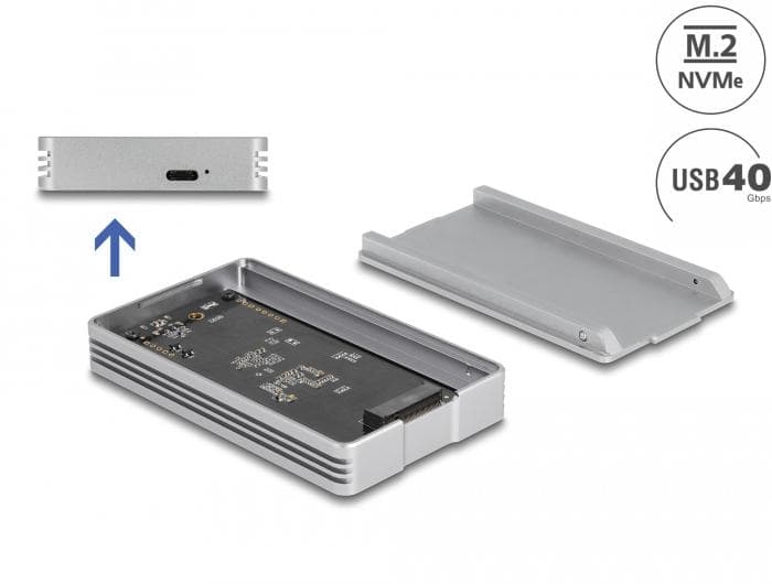 DELOCK - USB4™ 40 Gbps Enclosure for 1 x M.2 NVMe SSD - tool free