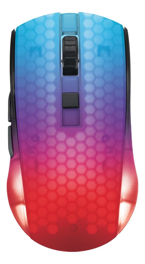 DELTACO - DM320 Wireless transparent RGB Lightweight mouse, black