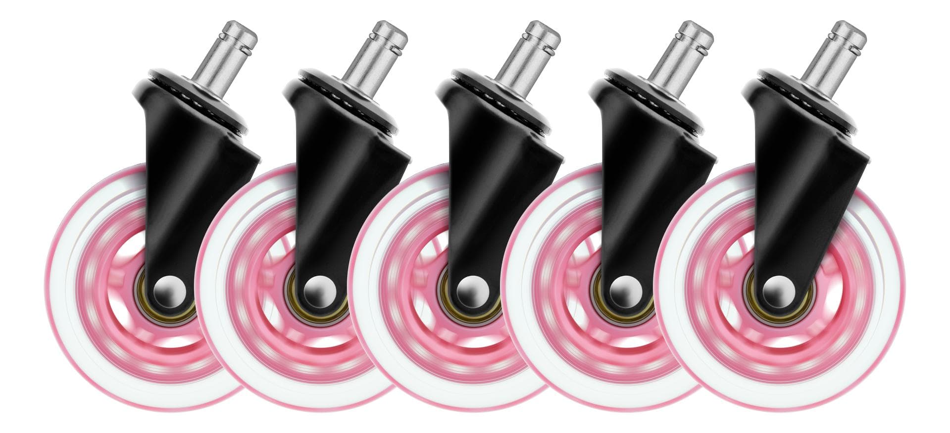 DELTACO - Set of pink gaming casters for gaming chairs