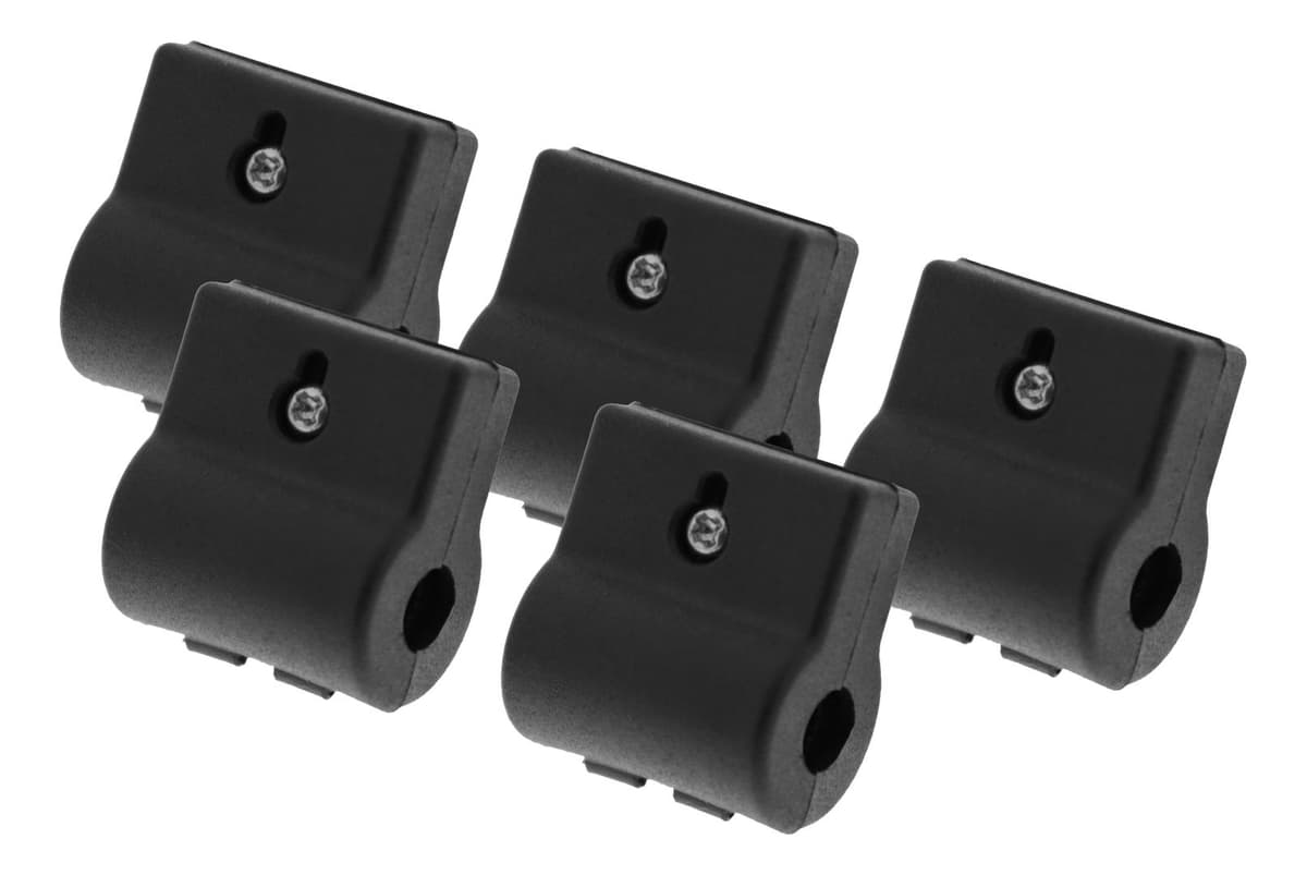 DELTACO - Addon mounting clip for HDMI pigtail adapter ring x5, black