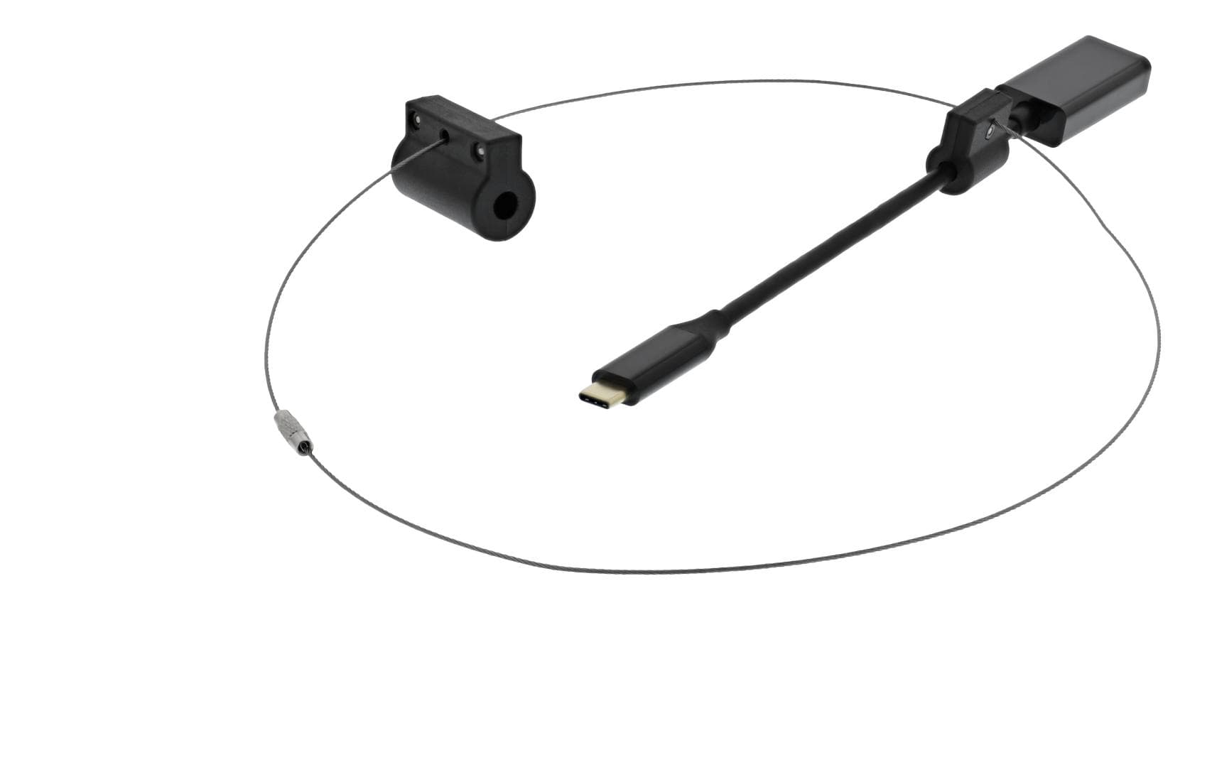 DELTACO - HDMI pigtail adapter ring, C, black