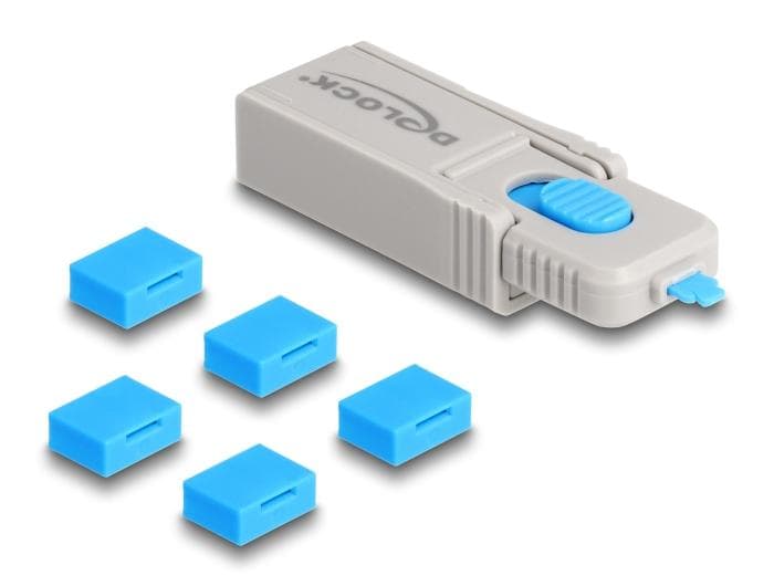 DELOCK - USB Port Blocker Set for USB Type-A female port 5 pieces