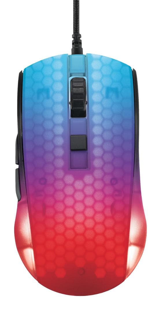 DELTACO - DM310 Transparent RGB lightweight gaming mouse, black
