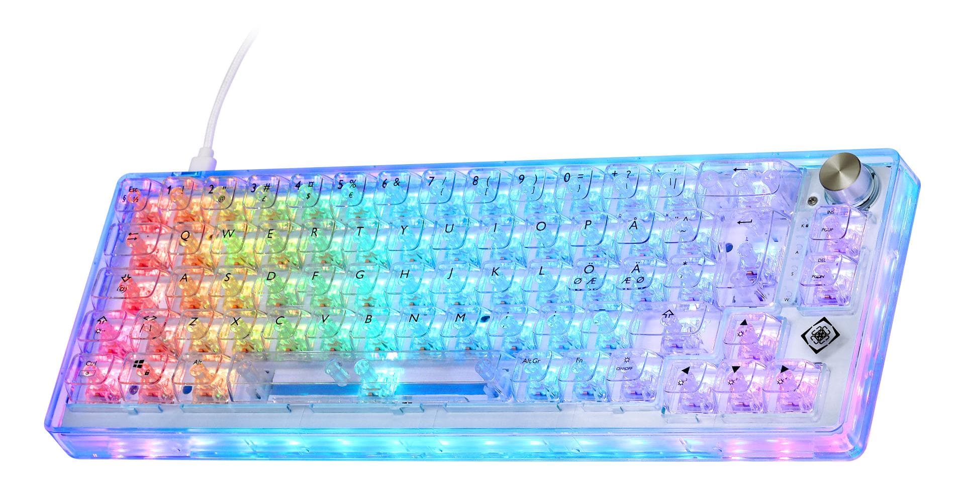 DELTACO - DK460 Mechanical 65% keyboard in full transparent design