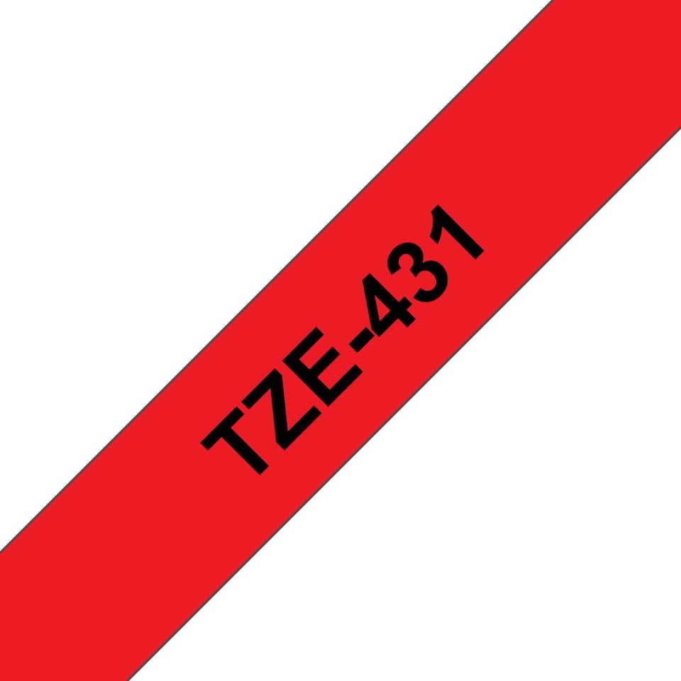 BROTHER - P-TOUCH TAPE 12MM BLACK/RED