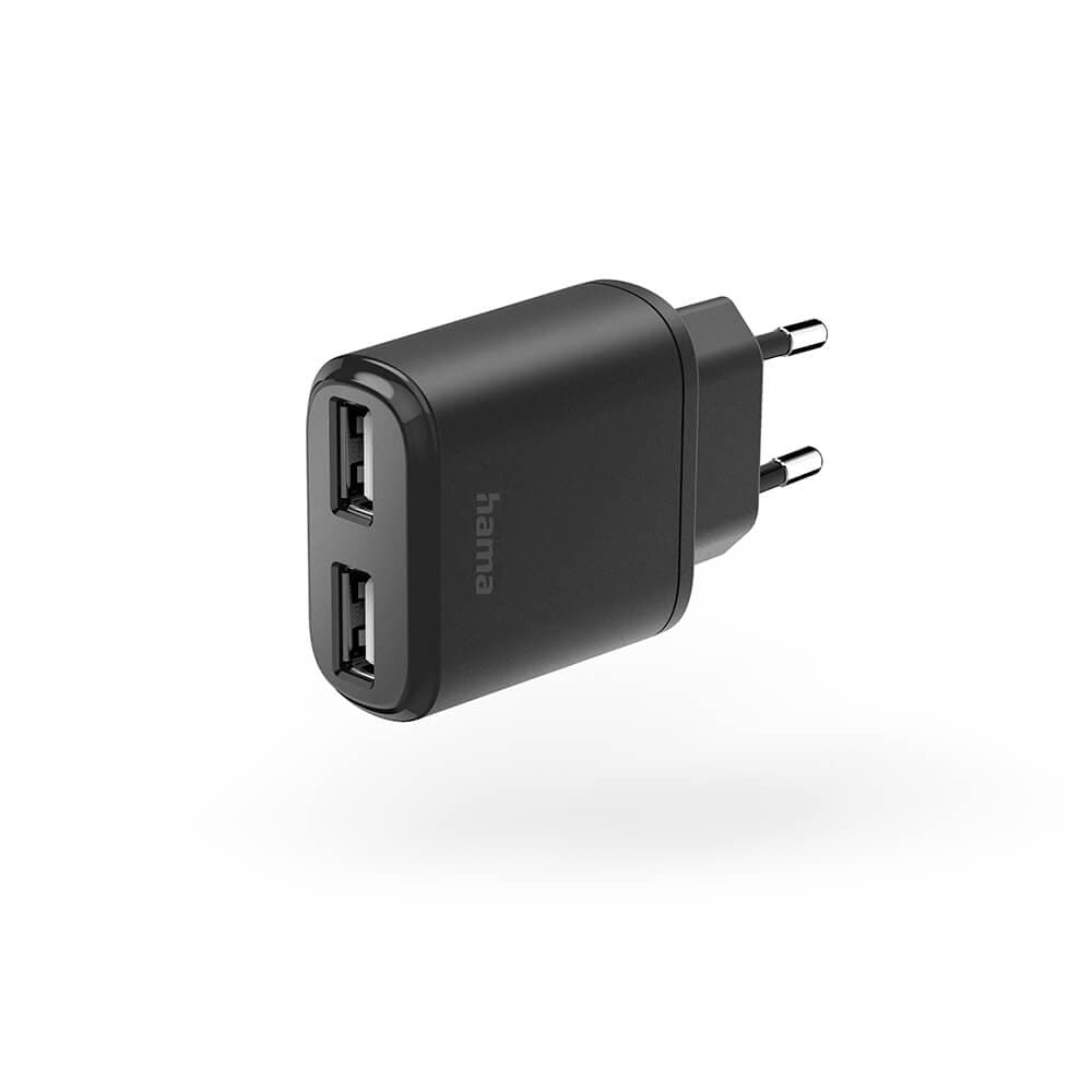 HAMA - Charger 2xUSB-A 12W Black