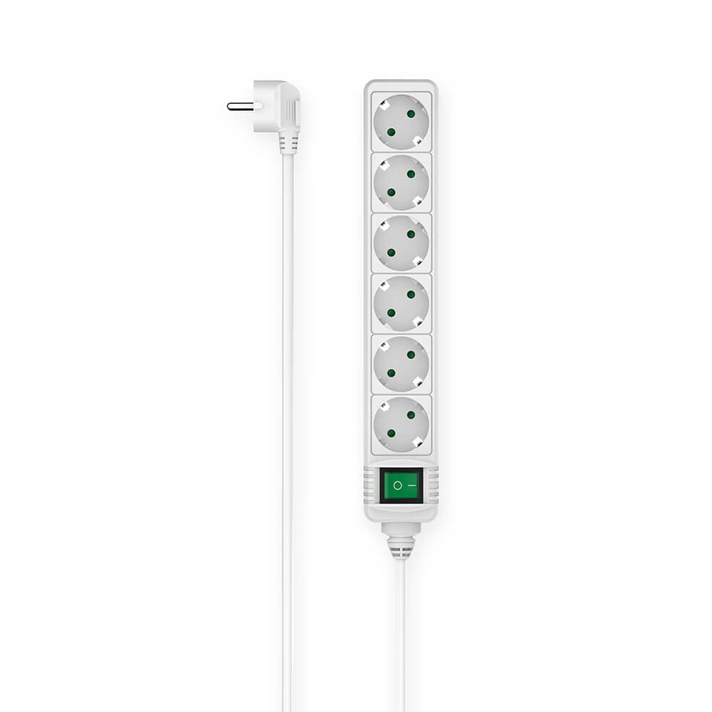 HAMA - Power Strip 6-way Switch White 3.0m