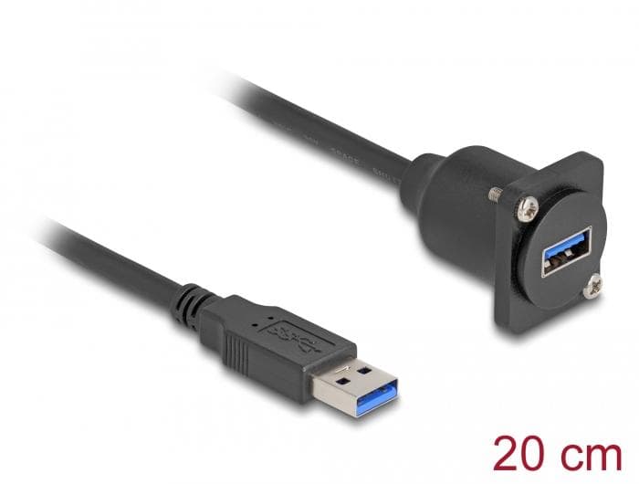 DELOCK - D-Type USB 5 Gbps Cable Type-A male to Type-A female 20 cm