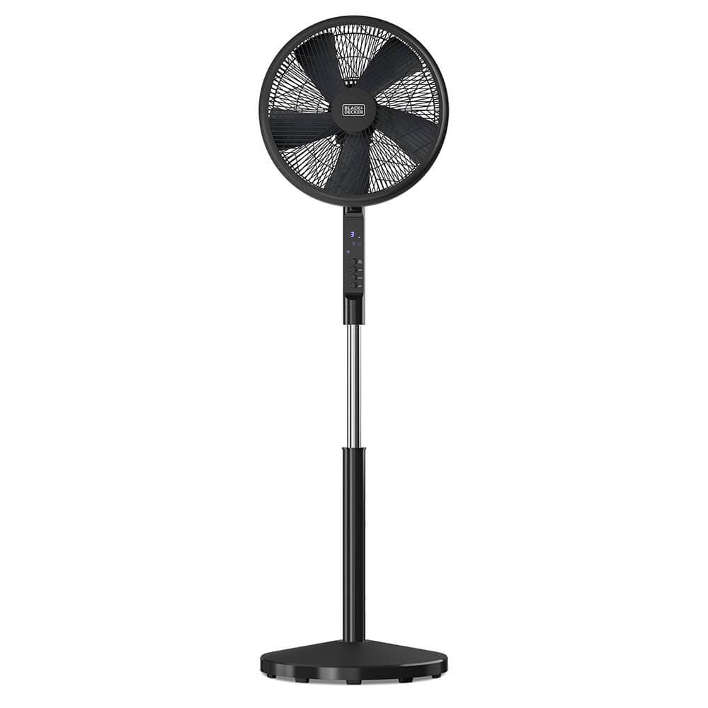 BLACK&DECKER - Pedestal Fan 5 Blades Black 50W