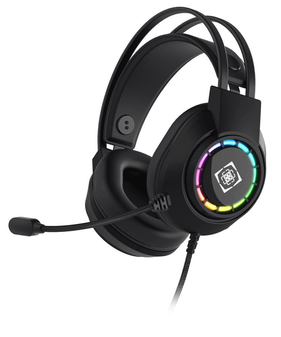 DELTACO - DH220 USB stereo gaming headset, RGB, svart