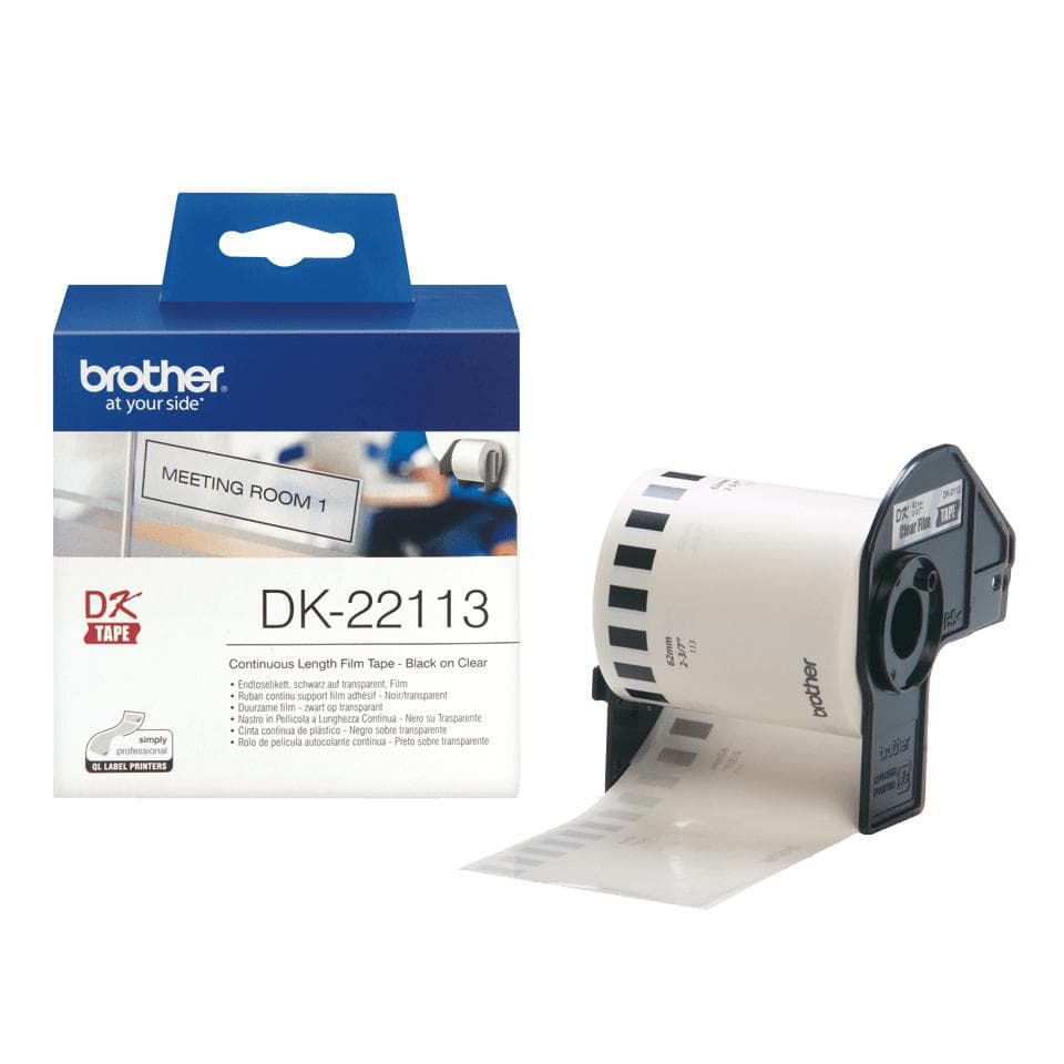 BROTHER - P-Touch DK-22113 transparant continue length film 62mm x 15.24m