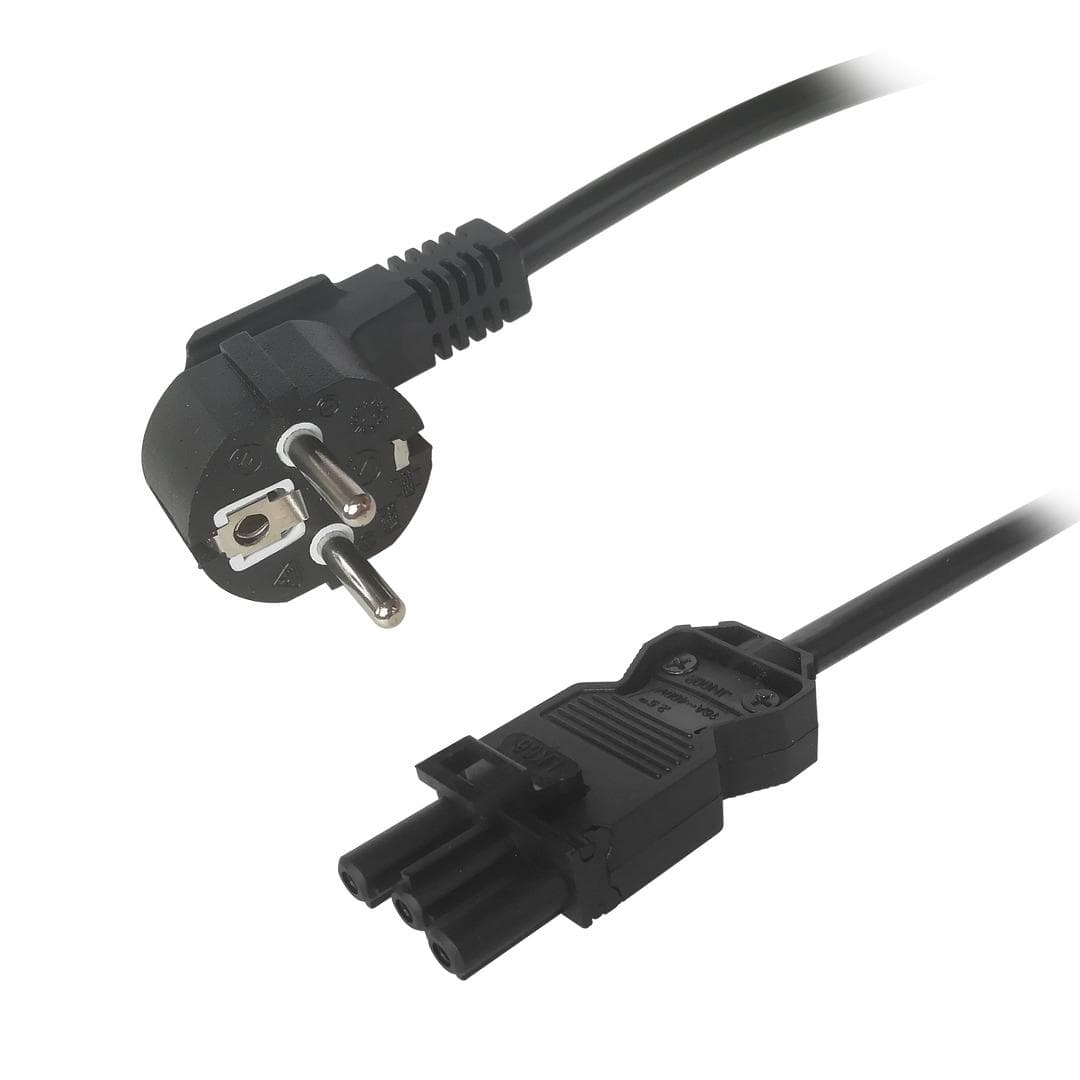 DELTACO - GST18 power cable, CEE 7/7 - GST18 female, black, 5m