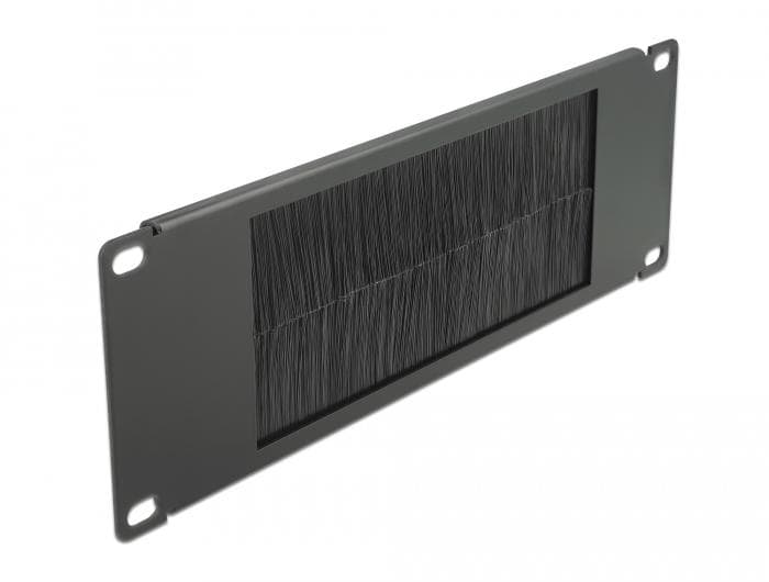 DELOCK - 10" Cable Management Brush Strip 2U black