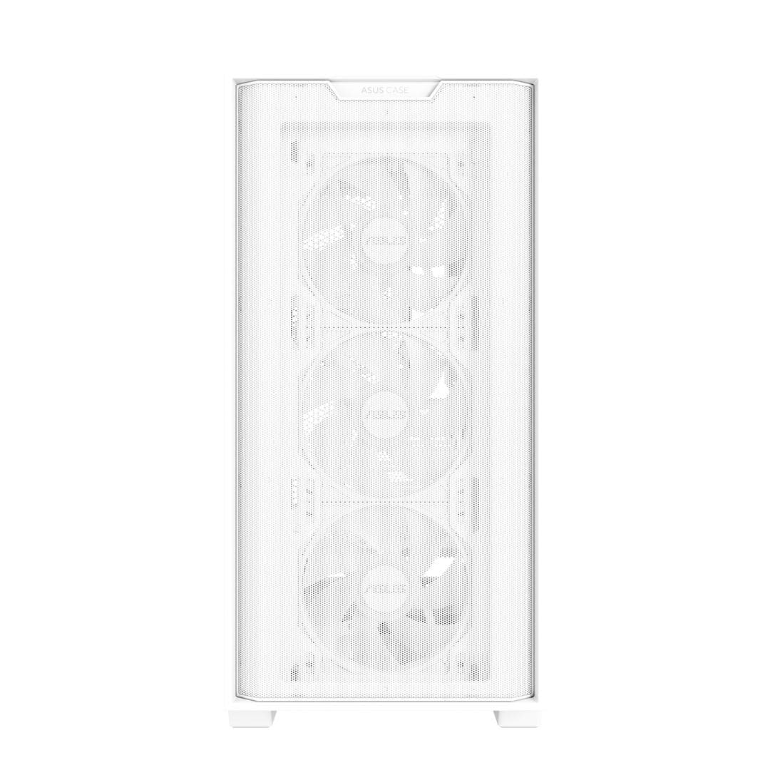 ASUS - A21 PLUS mATX Case with 4 Pre-installed ARGB Fans, BTF support - White