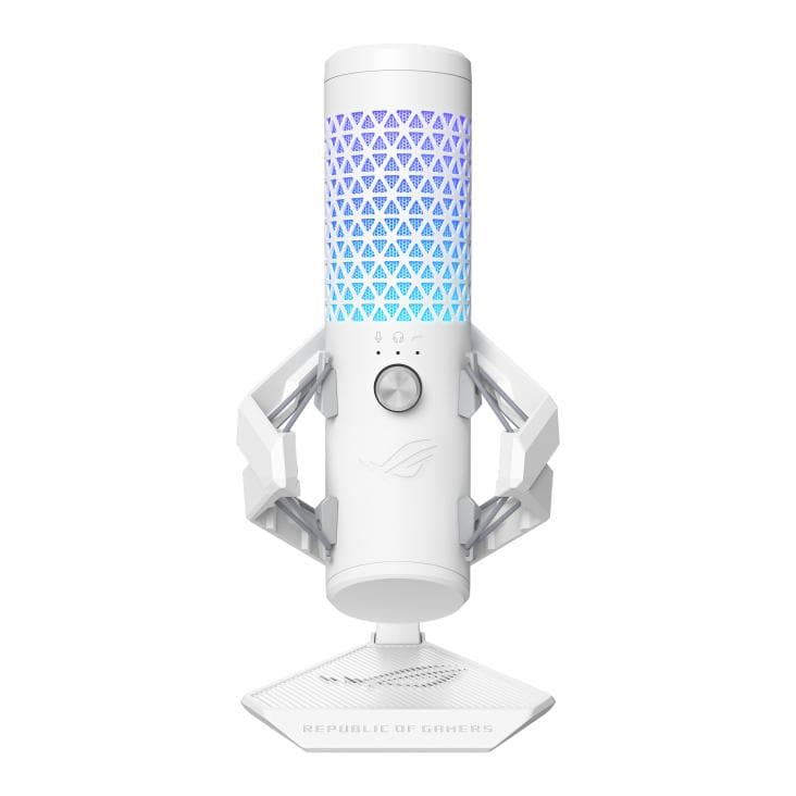 ASUS - ROG CARNYX Professional Cardioid Condenser USB Gaming Microphone with RGB - Moonlight White