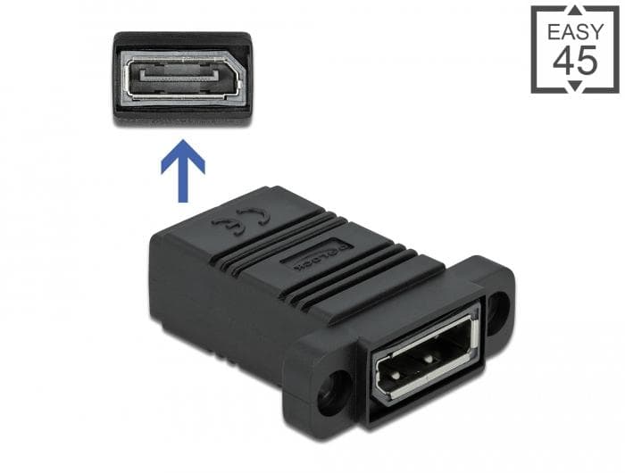 DELOCK - Easy 45 DisplayPort Adapter straight
