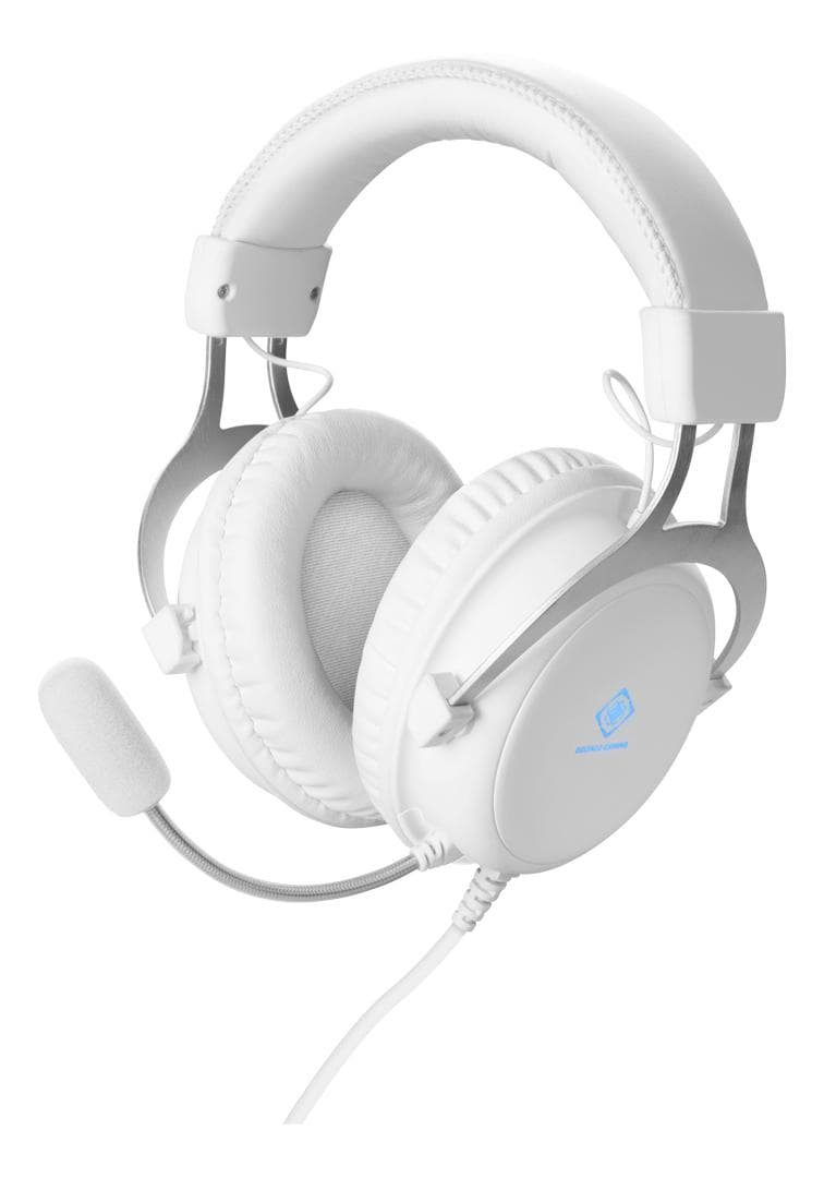 DELTACO - WHITE LINE Stereo gaming headset, 50mm drivers, white