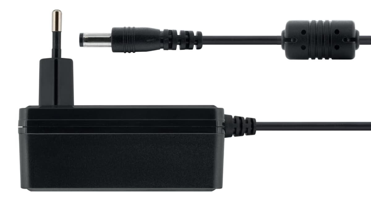 DELTACO - power supply, 100-240 V to 12V 3A, black