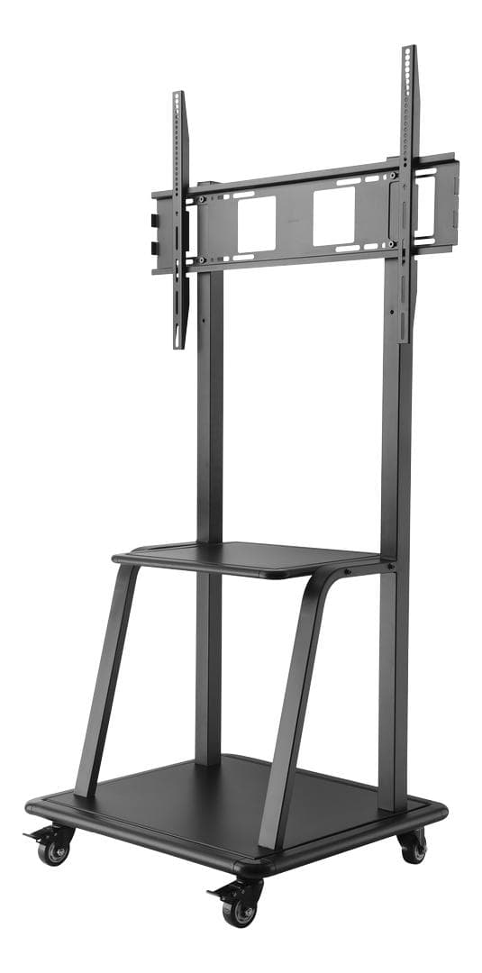 DELTACO - OFFICE Høydejusterbar skjermvogn, 37-100", svart