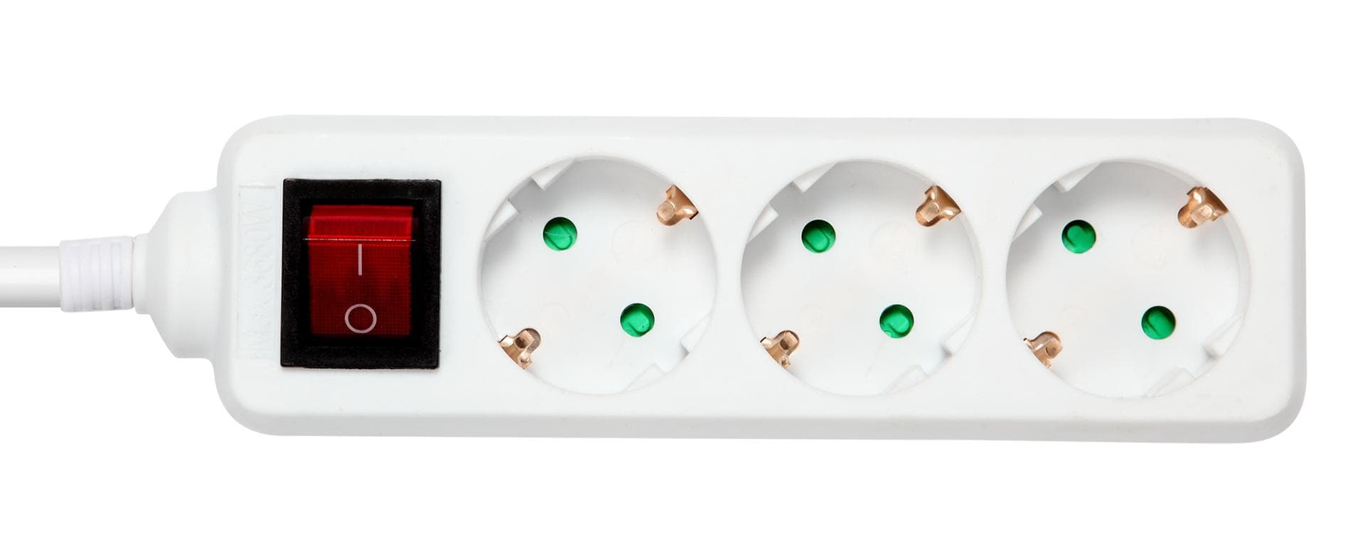 DELTACO - outlet 3xCEE 7/3 1xCEE 7/7 switch 5m white