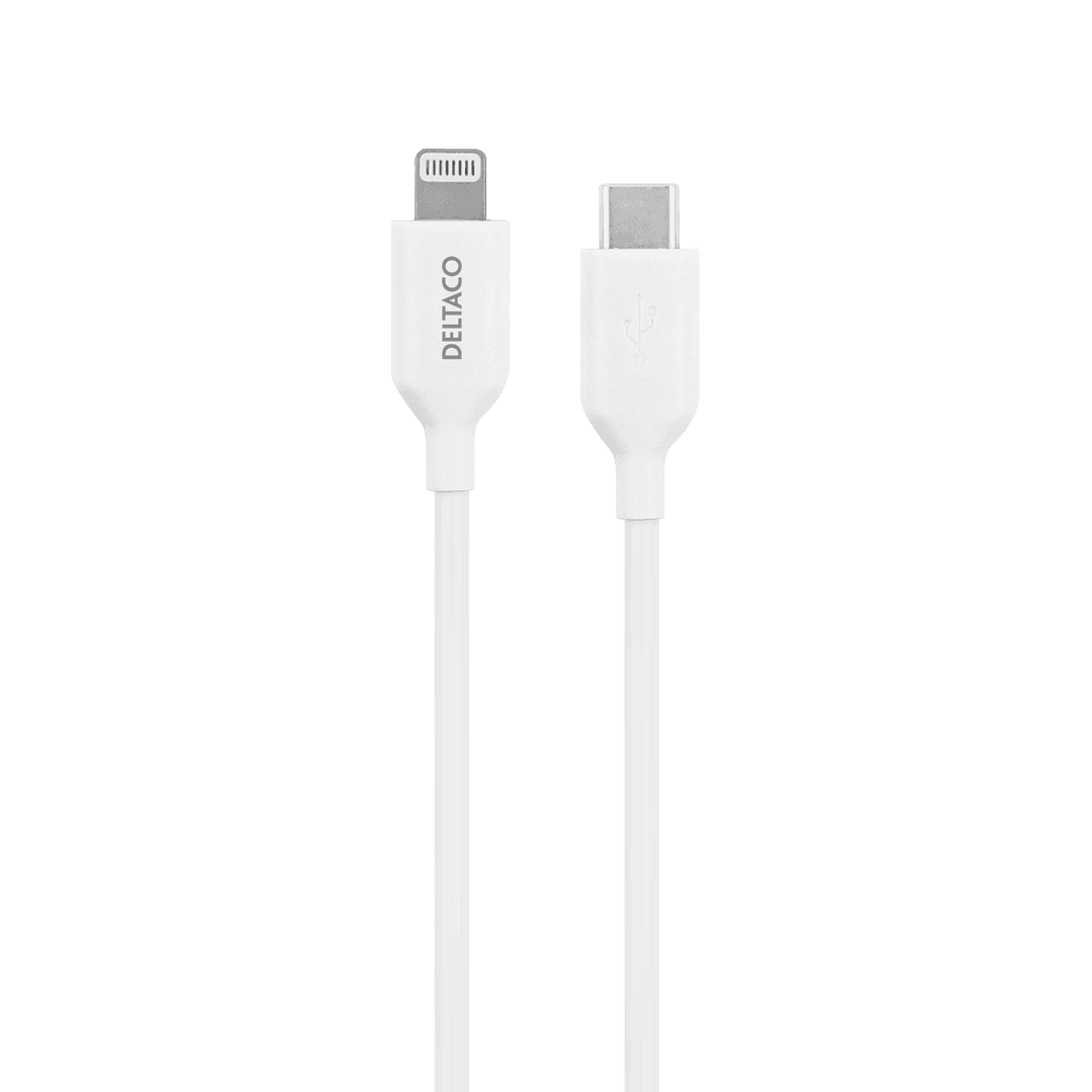 DELTACO - USB-C till Lightning kabel, MFi C94, 2m, white