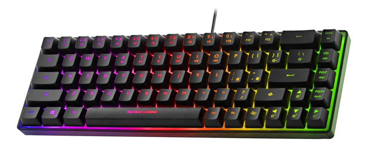 DELTACO - DK240 US Membrane 60% keyboard with semi-transparent case