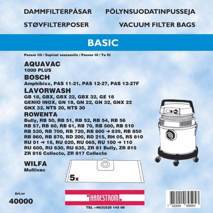 HANESTRÖM - Dammsugarpåsar Rowenta ZR81 5p