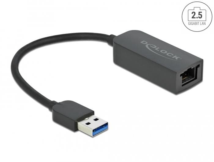 DELOCK - Adapter USB Type-A male to 2.5 Gigabit LAN compact