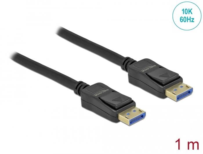 DELOCK - DisplayPort cable 10K 60 Hz 54 Gbps ABS housing 1 m