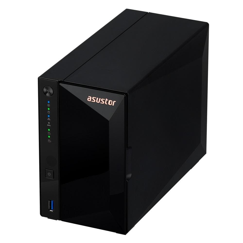 ASUSTOR - AS3302T v2 2 Bay NAS Realtek RTD 1619B 2GB DDR4 Diskless 2.5Gbe Port
